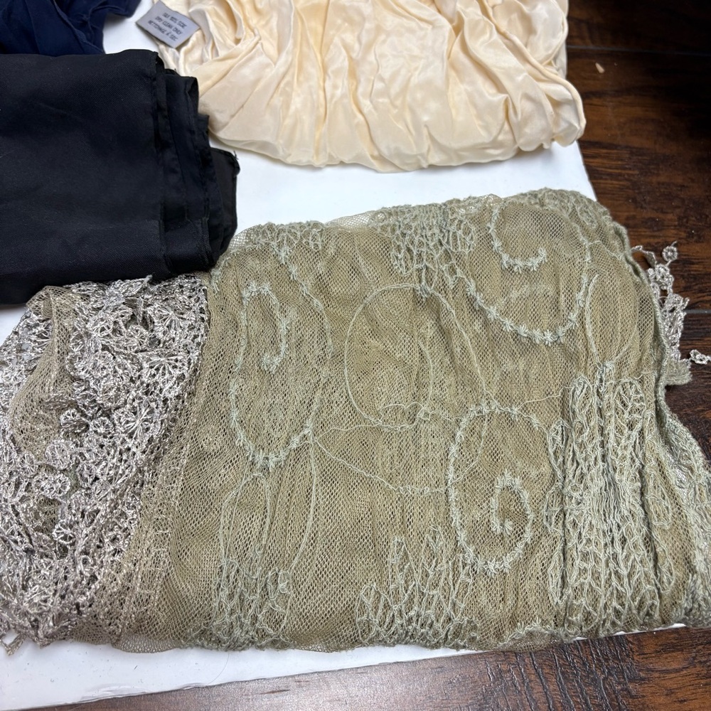 Vintage Lot of 7 Scarves Silk Polyester Made in Italy Cejon Assorted Colors - Picture 6 of 11